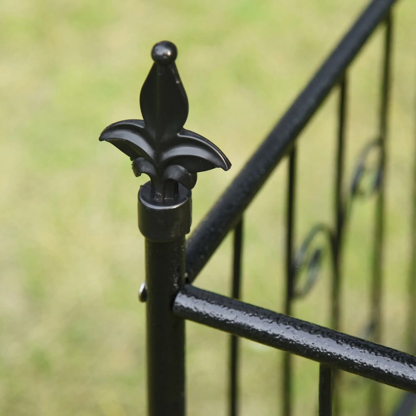 7.2FT Metal Garden Arbor, Double Doors, 2 Side Baskets, Black Garden Arches at Gallery Canada