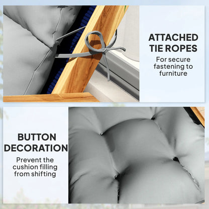 Adirondack Chair Cushion, Tufted with Ties, Non-Slip, Light Grey Patio Chair Cushions at Gallery Canada