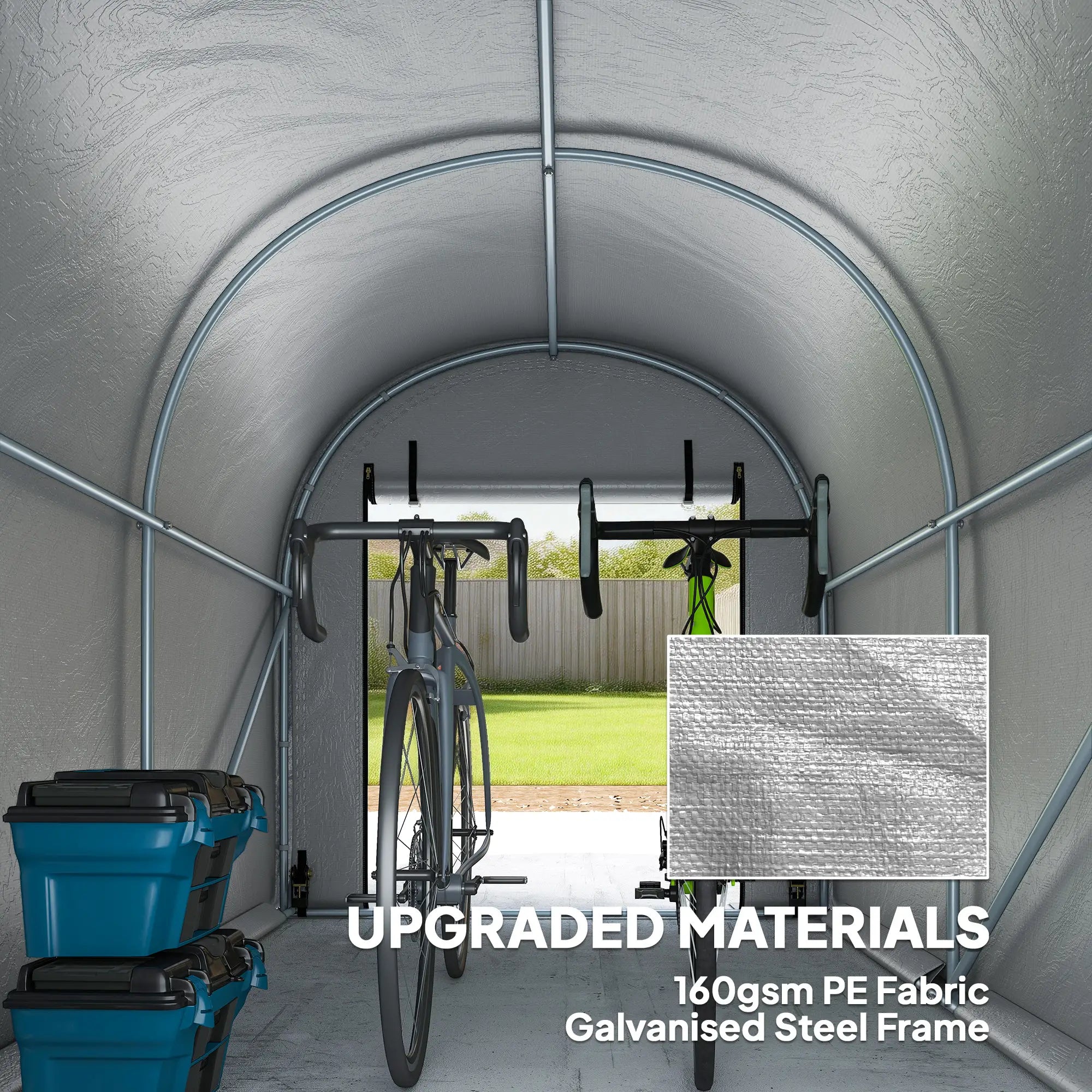 8' x 5' Portable Shed, Water-Resistant Bike Tent with Roll-up Zipper Door Portable Shed at Gallery Canada