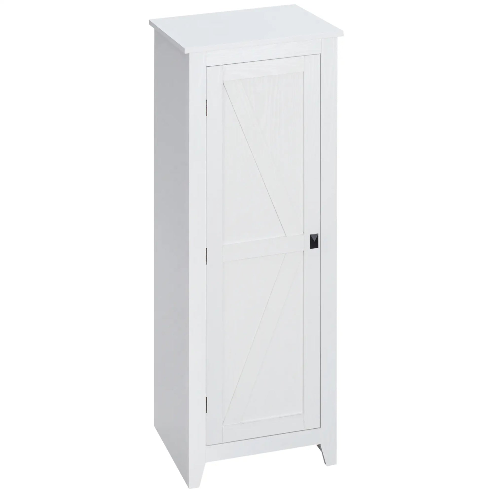 48" Farmhouse Kitchen Pantry Cabinet, Adjustable Shelves, White Kitchen Pantry Cabinets White at Gallery Canada