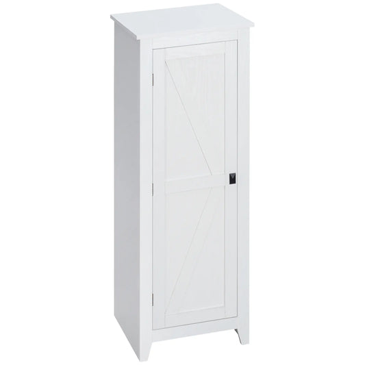 48" Farmhouse Kitchen Pantry Cabinet, Adjustable Shelves, White Kitchen Pantry Cabinets White at Gallery Canada