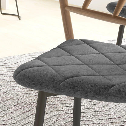 Upholstered Dining Chairs Set of 4, Steel Legs, Modern Kitchen Chairs, Grey Bar Stools at Gallery Canada