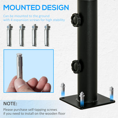 Deck Mount Umbrella Holder, Outdoor Base Stand, Black Umbrella Bases at Gallery Canada