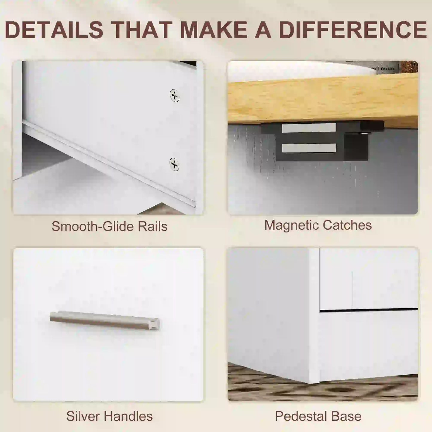 Kitchen Island with Storage, 3 Drawers, 2 Shelves, White Kitchen Islands & Kitchen Carts at Gallery Canada