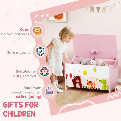 Kids Storage Chest with Lid, Toy Box Organizer, Pink Baby & Kids Storage at Gallery Canada