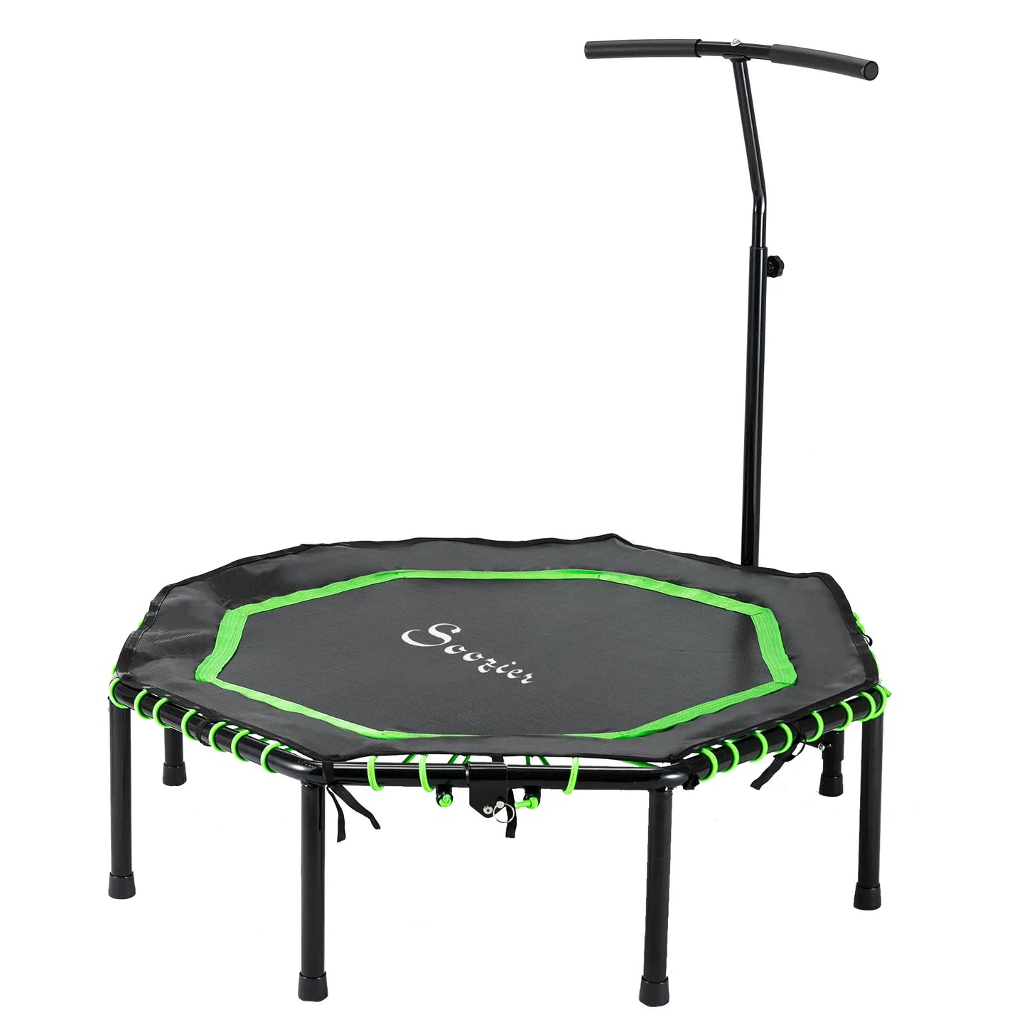 48" Foldable Trampoline with Adjustable Handle Bar, Green Trampolines at Gallery Canada