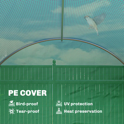 Walk-in Tunnel Greenhouse, 20'x10'x7', PE Cover, Mesh Door, Green Tunnel Greenhouses at Gallery Canada