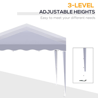 10' x 10' Pop Up Canopy Tent, Adjustable Height, Carry Bag, White Pop Up Canopies at Gallery Canada