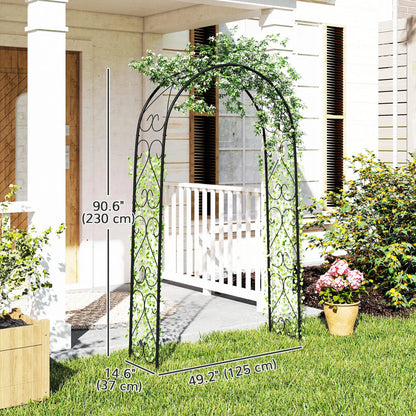 Steel Garden Arch, 7.5' Arbor Trellis for Climbing Plants, Roses Garden Arches at Gallery Canada