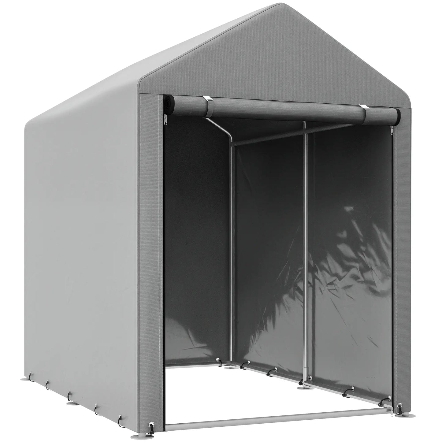 4x6ft Outdoor Storage Shed Tent, Portable with Roll-up Door Sheds at Gallery Canada