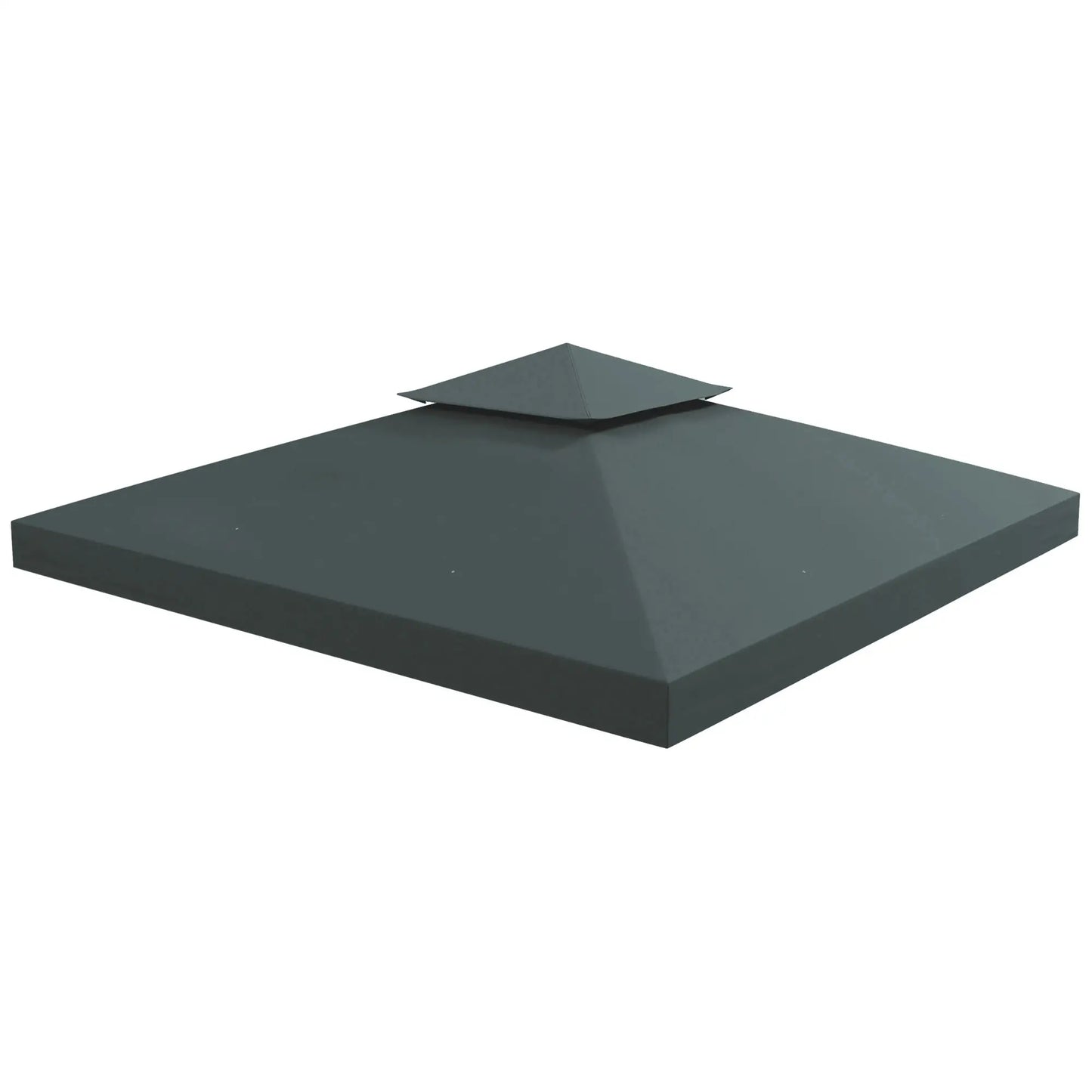 10' x 10' Square 2-Tier Gazebo Canopy, Charcoal Grey Gazebo Canopy Replacement at Gallery Canada