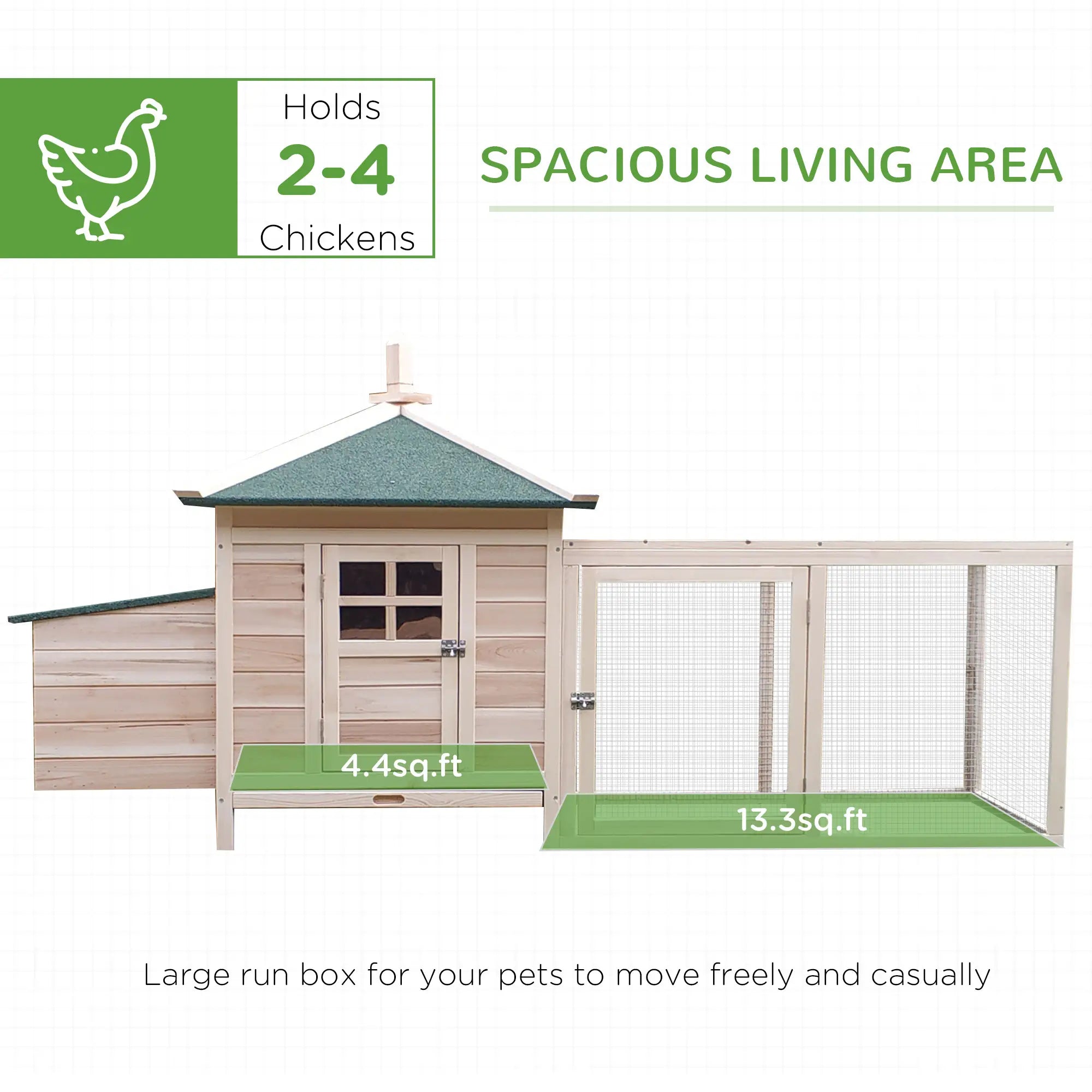 77 Chicken Coop Hen House Rabbit Hutch, Outdoor Poultry Cage with Nesting Box Chicken Coops at Gallery Canada