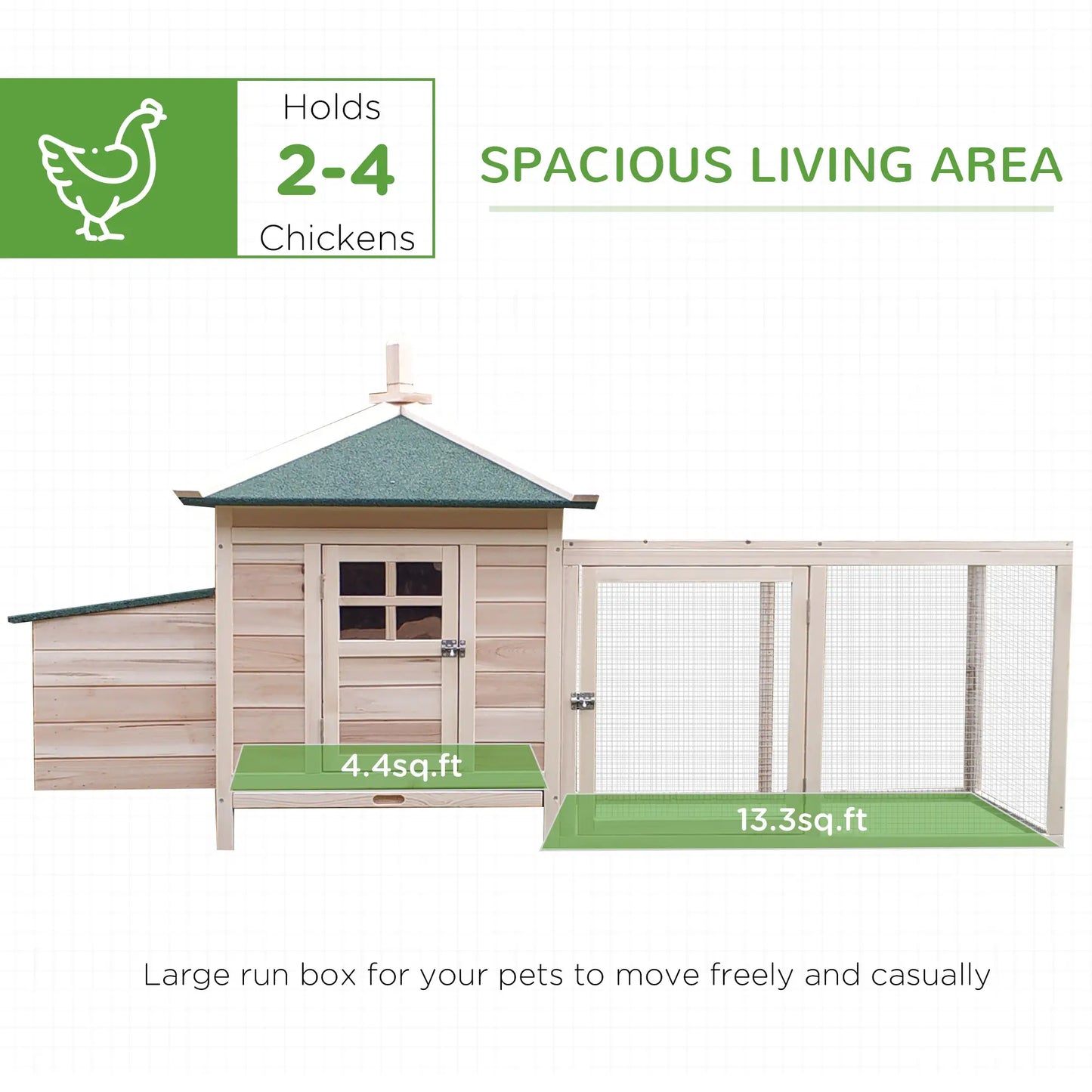 77 Chicken Coop Hen House Rabbit Hutch, Outdoor Poultry Cage with Nesting Box Chicken Coops at Gallery Canada