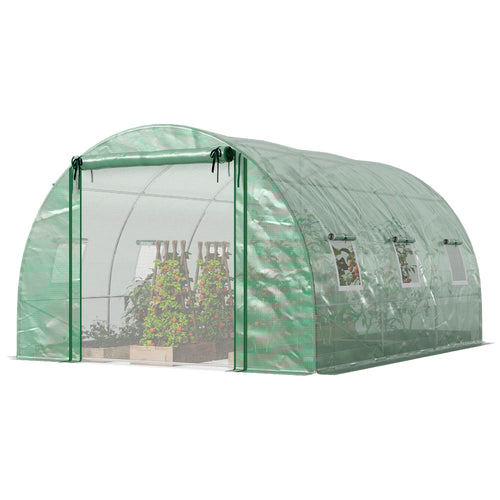 Walk-in Tunnel Greenhouse, 13'x9.8'x6.6', Green