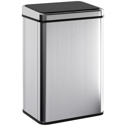10,6 Gallon Poubelle Automatique, Couvercle à Fermeture Douce, Sans Contact, Acier Inoxydable Résistant aux Empreintes Digitales