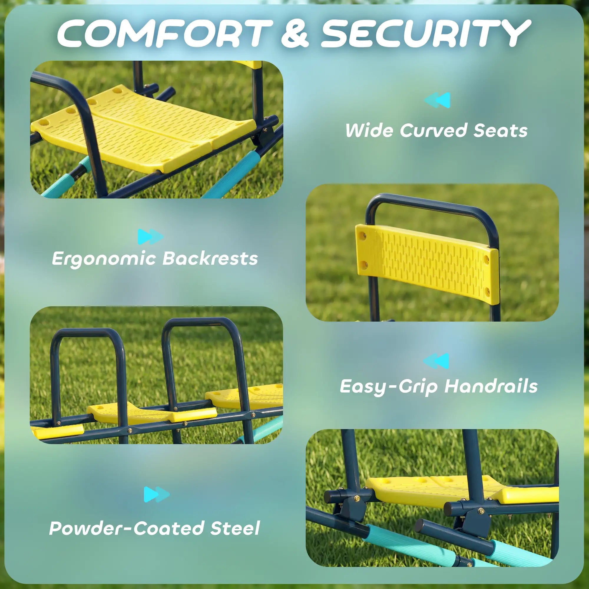 Metal Seesaw For Kids, 2 In 1 Rocking Teeter Totter, Playground Equipment Gym Sets & Swings at Gallery Canada