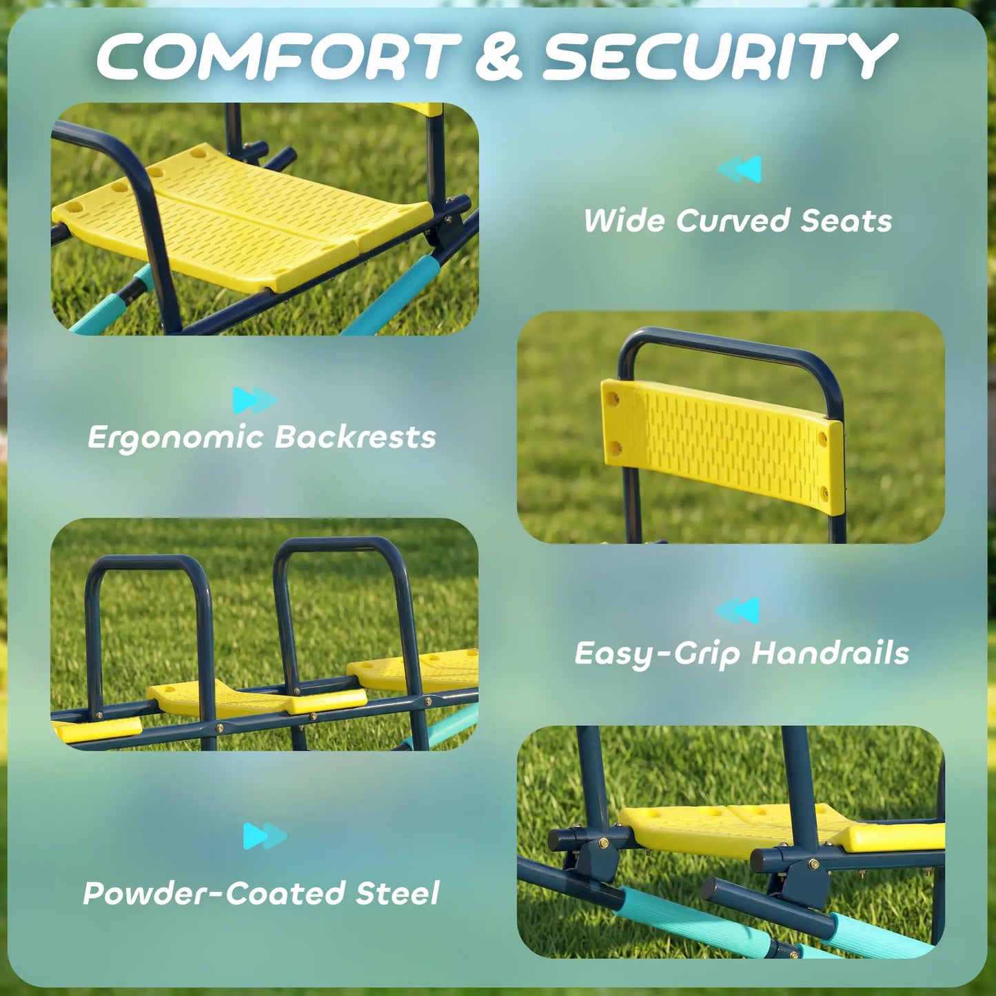 Metal Seesaw For Kids, 2 In 1 Rocking Teeter Totter, Playground Equipment Gym Sets & Swings at Gallery Canada