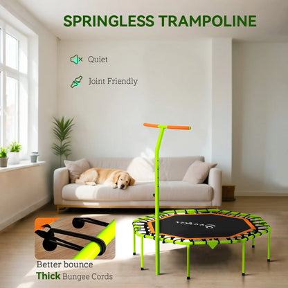 50" Foldable Mini Trampoline, Fitness Rebounder, Adjustable Handle Bar Trampolines at Gallery Canada