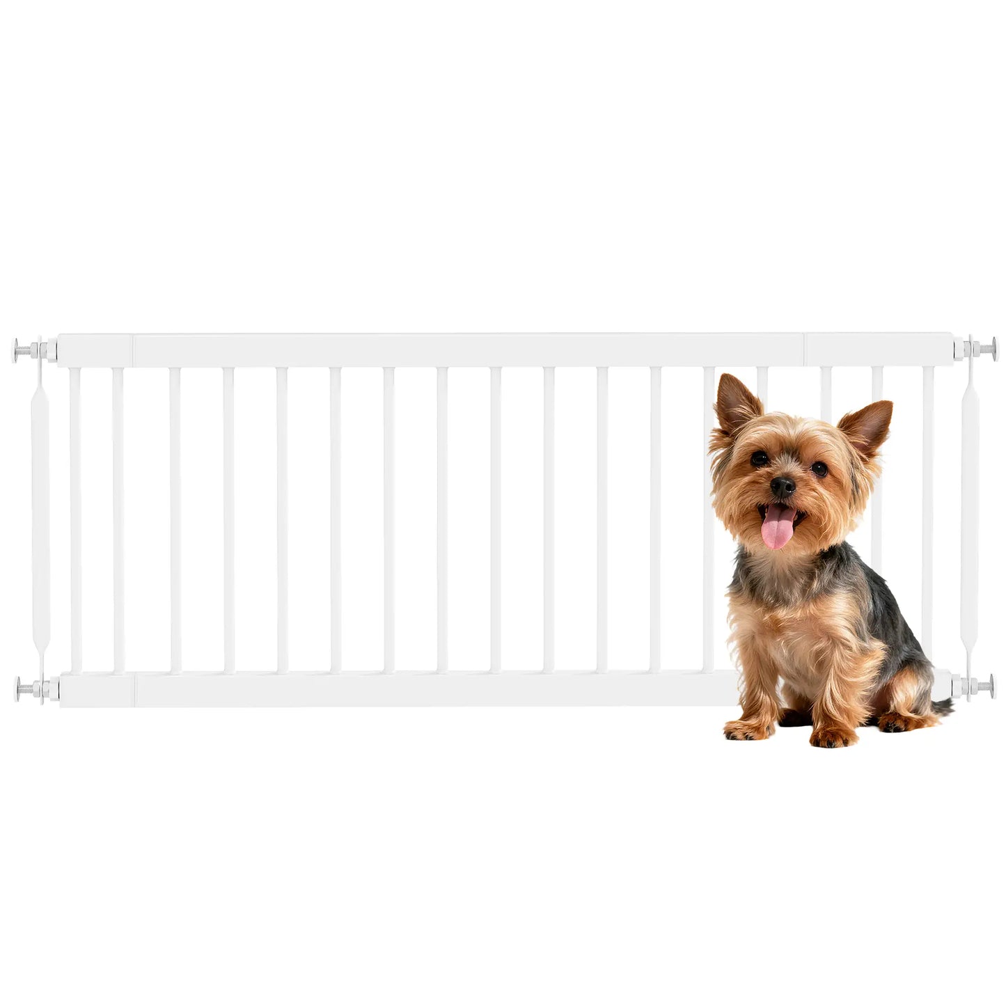 26"-37" Dog Gate, Adjustable Pet Gate, 14" Tall, White Pet Gates at Gallery Canada