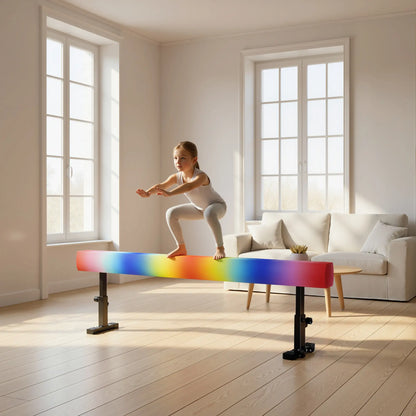 7.5ft Adjustable Gymnastics Balance Beam With Wheels, Training Equipment Gymnastics Mats at Gallery Canada