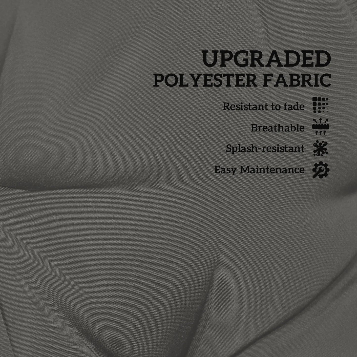 2-Piece Back Seat Cushion, Outdoor Patio Chair Set, Dark Grey Patio Chair Cushions at Gallery Canada