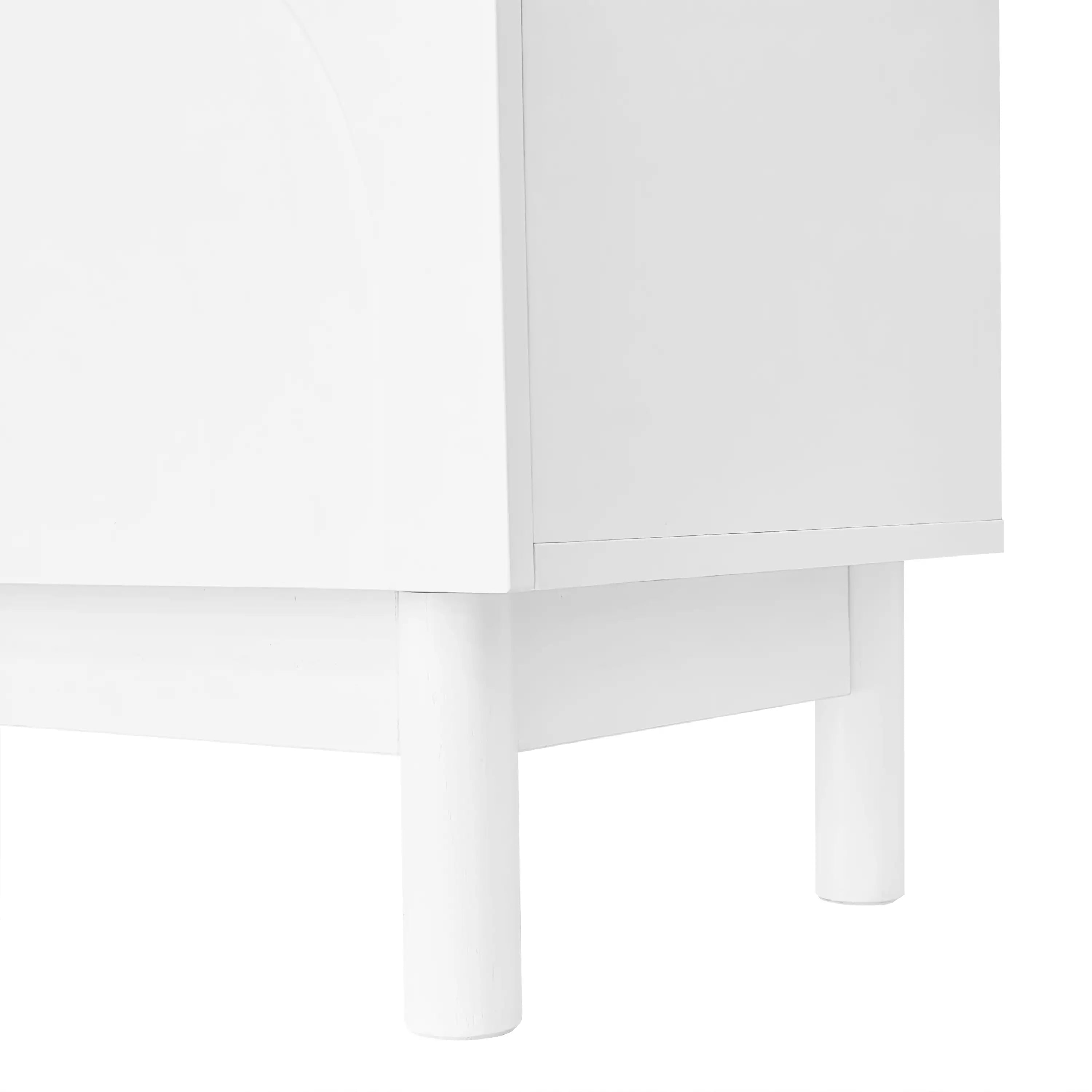 TV Stand, Wave Shaped Doors, Sturdy Legs, 66.5