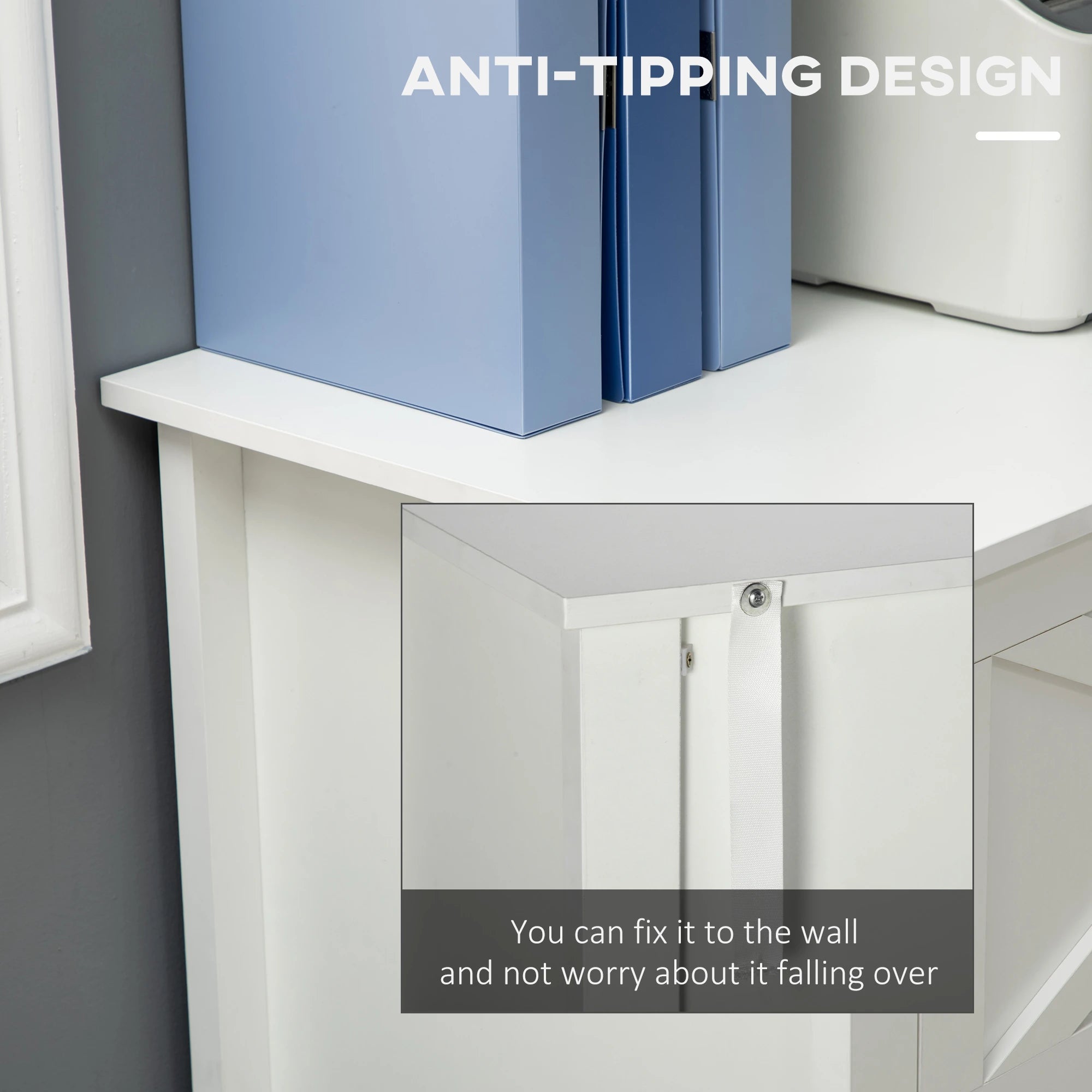 Vertical File Cabinet, Hanging Bars, A4 Size, 29.9