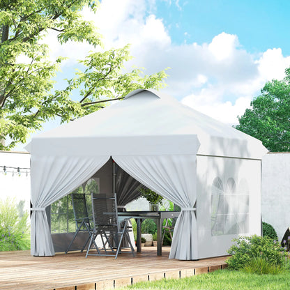 10' x 10' Pop Up Canopy Tent, Instant Sun Shelter, White Pop Up Canopies at Gallery Canada