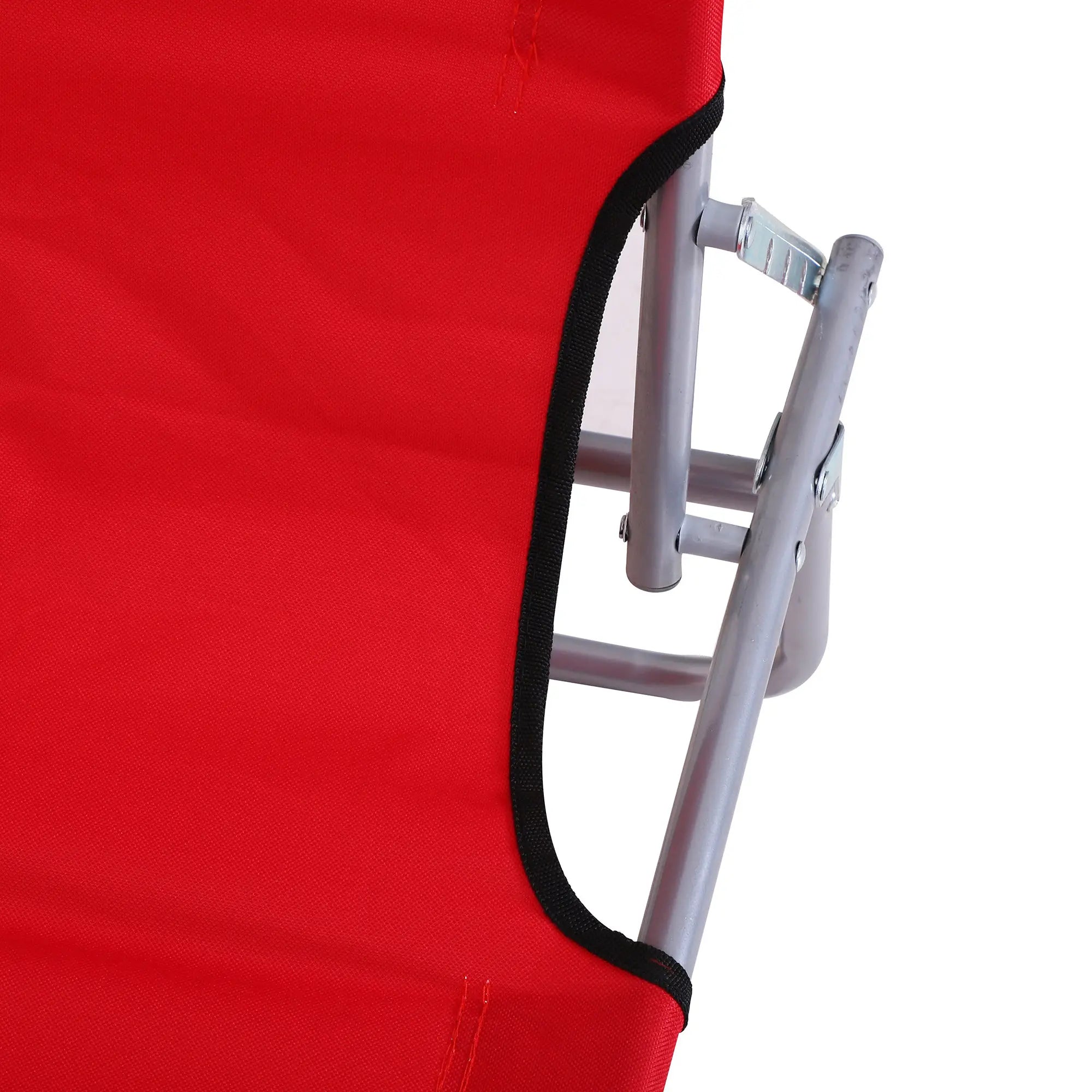 Adjustable Folding Chaise Lounge, Outdoor Tanning Chair with Sun Shade, Red Lounger Chairs at Gallery Canada