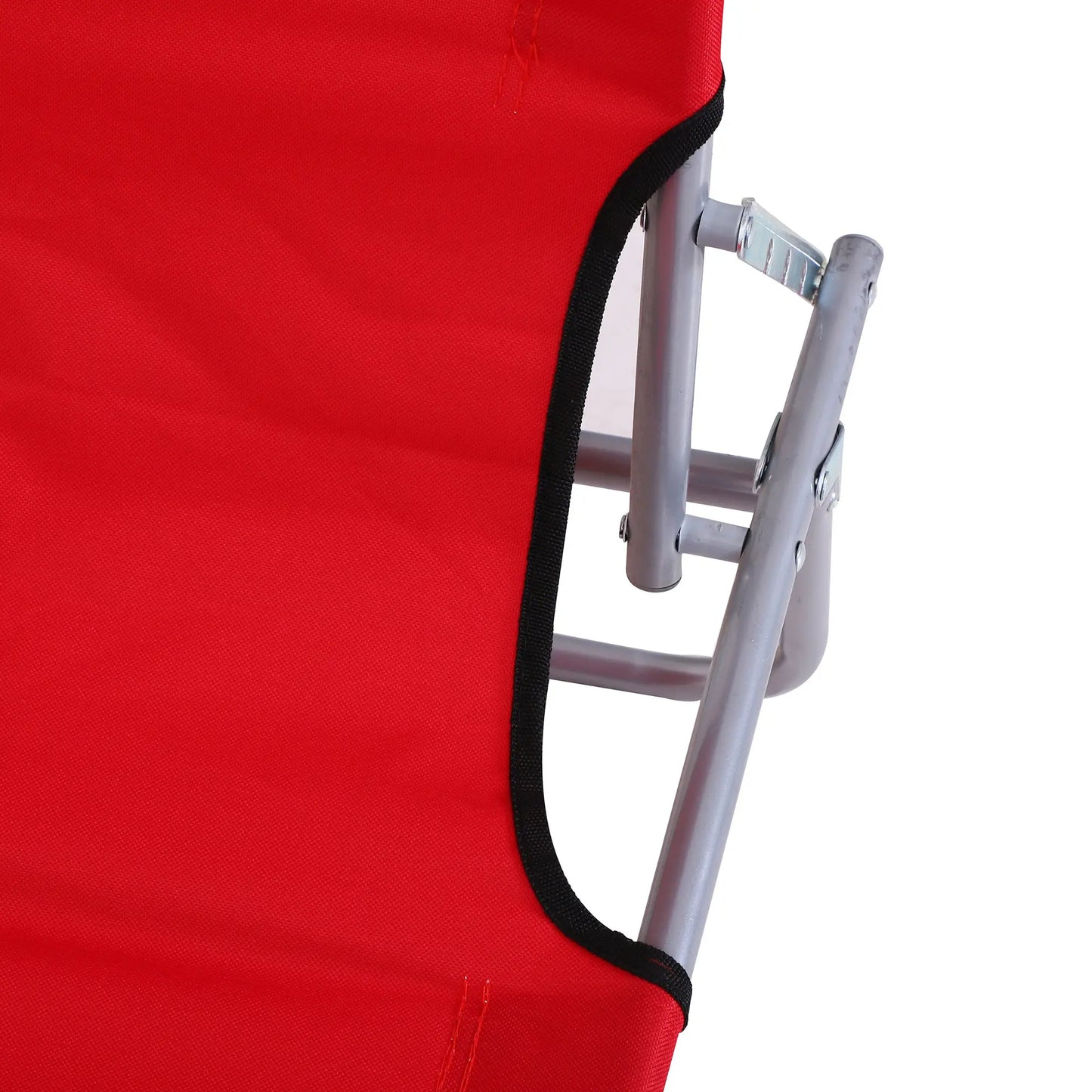 Adjustable Folding Chaise Lounge, Outdoor Tanning Chair with Sun Shade, Red Lounger Chairs at Gallery Canada