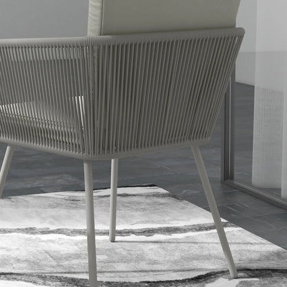 3 Piece Outdoor Bistro Set, Wicker Rattan Furniture, Light Grey Bistro Sets at Gallery Canada