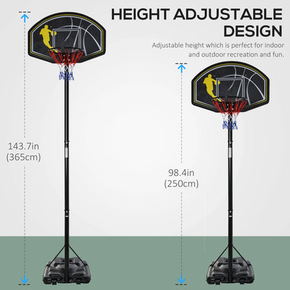 6.5'-10' Adjustable Basketball Hoop Stand, Outdoor for Kids Youth Adult Basketball at Gallery Canada