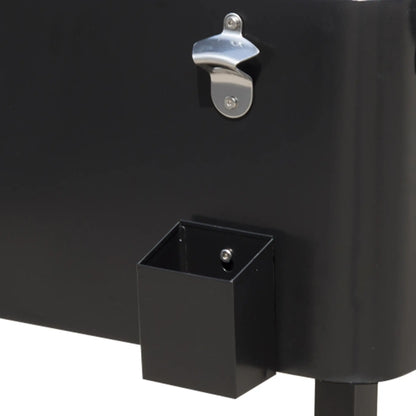 80 Quart Rolling Cooler Cart, Portable Ice Beverage Bin, Outdoor Party, Black Cooler Boxes at Gallery Canada