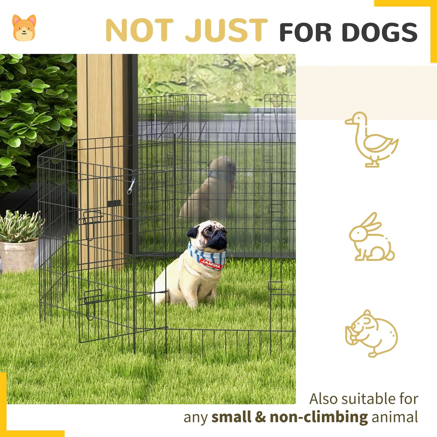 30inch Foldable Metal Pet Playpen, Dog Kennel Cage, 8 Panel Houses, Kennels & Pens at Gallery Canada