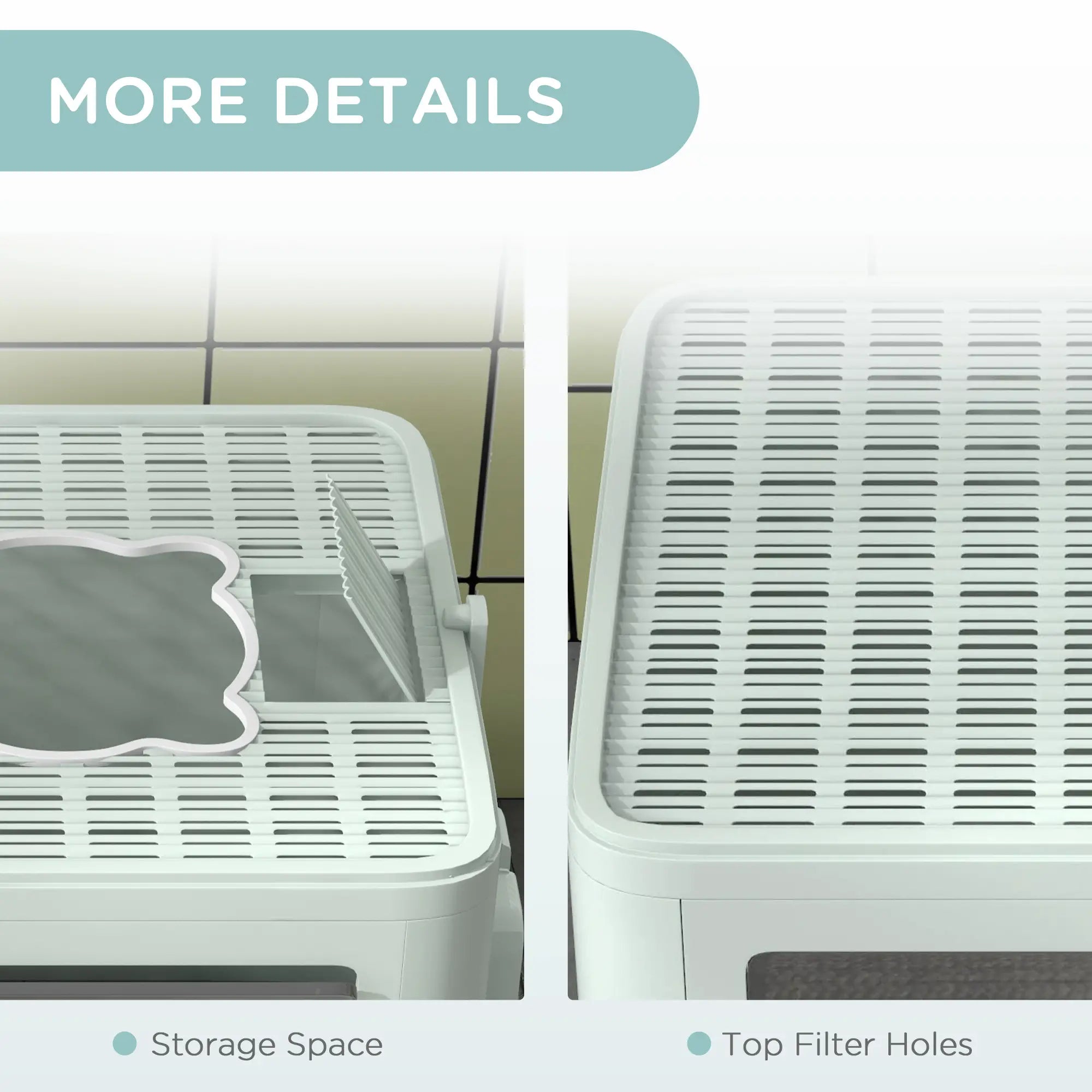 Cat Litter Box, Front Enter Top Exit, Pull Out Tray, Scoop, Green Cat Litter Box Enclosures at Gallery Canada