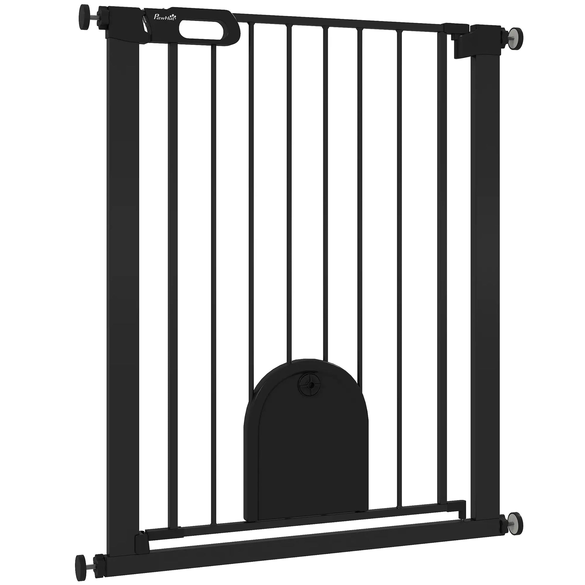 30"-32" Extra Wide Pet Gate, 35"H, Small Door, Black Houses, Kennels & Pens Black at Gallery Canada