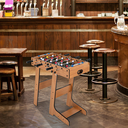 Space Saving Table Football, Durable Handle, 2 Footballs, Brown Game Room at Gallery Canada