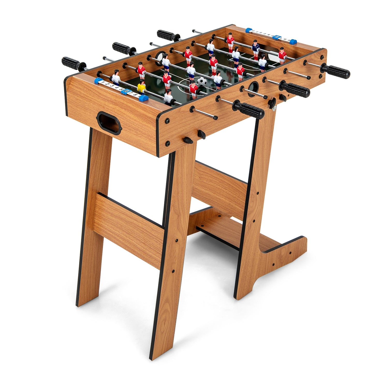 Space Saving Table Football, Durable Handle, 2 Footballs, Brown Game Room at Gallery Canada
