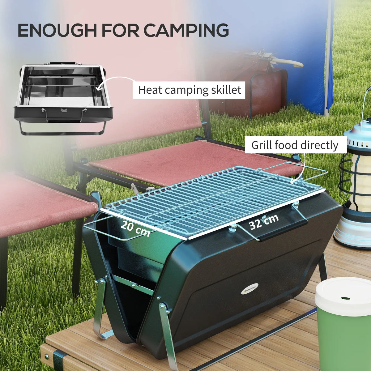 Portable BBQ Grill, Metal, Black Charcoal BBQ Grils at Gallery Canada
