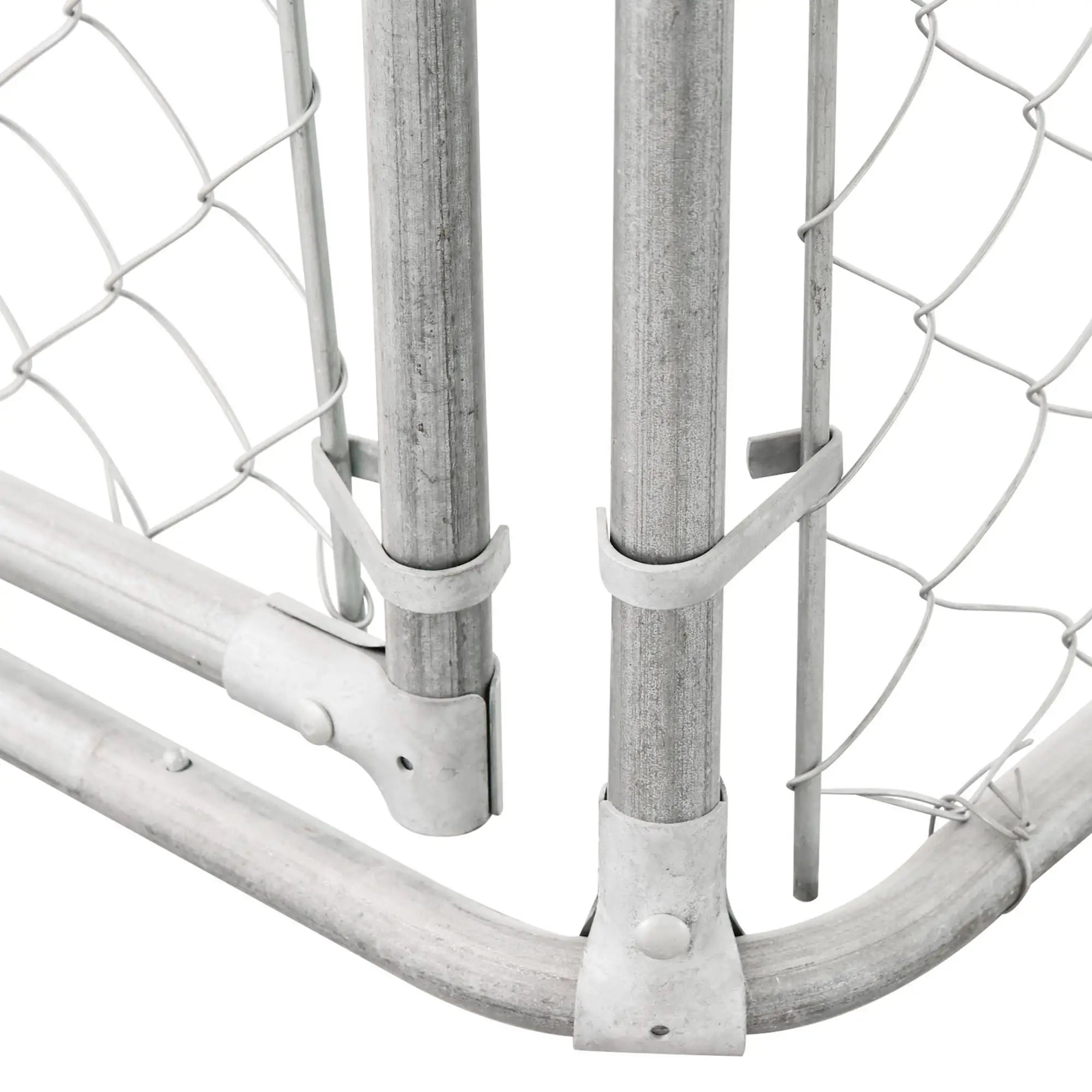 Outdoor Dog Kennel With Roof, Steel Lock, Mesh Sidewalls, 9.8' x 9.8' x 7.7' Houses, Kennels & Pens at Gallery Canada