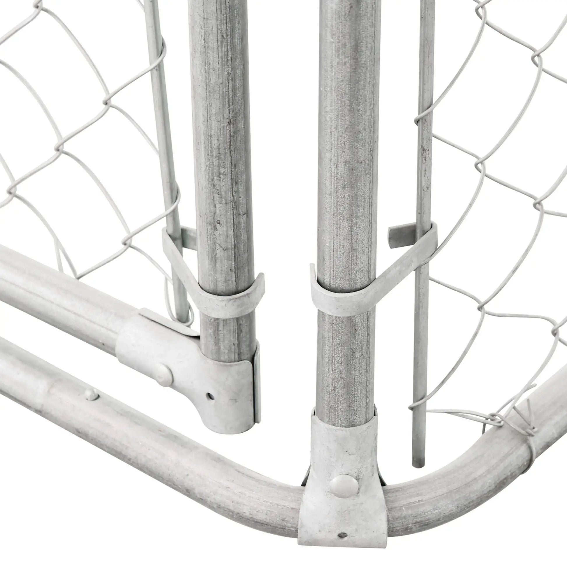 Outdoor Dog Kennel With Roof, Steel Lock, Mesh Sidewalls, 9.8' x 9.8' x 7.7' Houses, Kennels & Pens at Gallery Canada