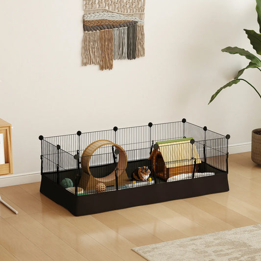 Small Animal Cage Waterproof Mat, DIY Playpen, 12 Panels, Black Houses & Habitats Options at Gallery Canada