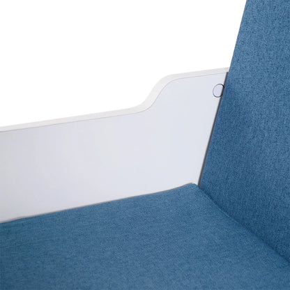 6-Cubby Bookcase with Seat Cushion, Cube Storage Shelf, Blue White Bookshelves at Gallery Canada