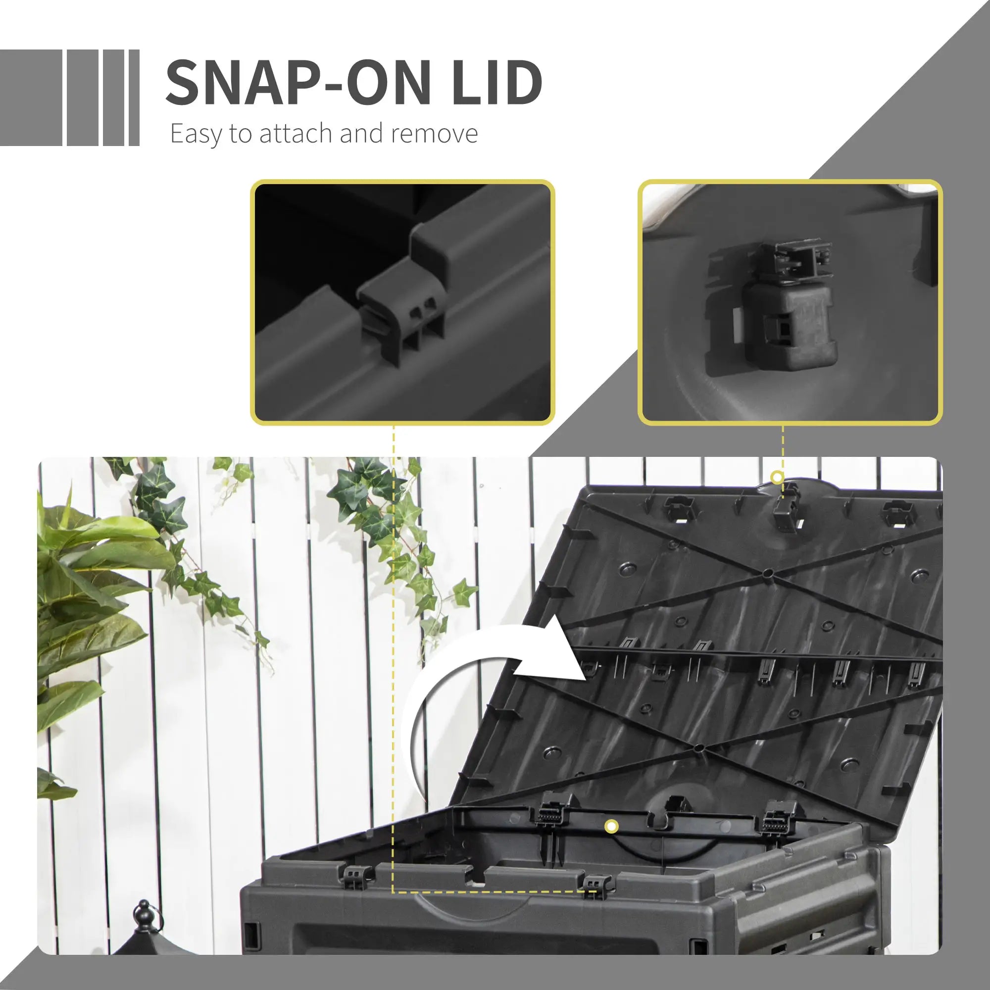 Compost Bin 120 Gallon Garden Composter With 80 Vents Outdoor Compost Bin at Gallery Canada