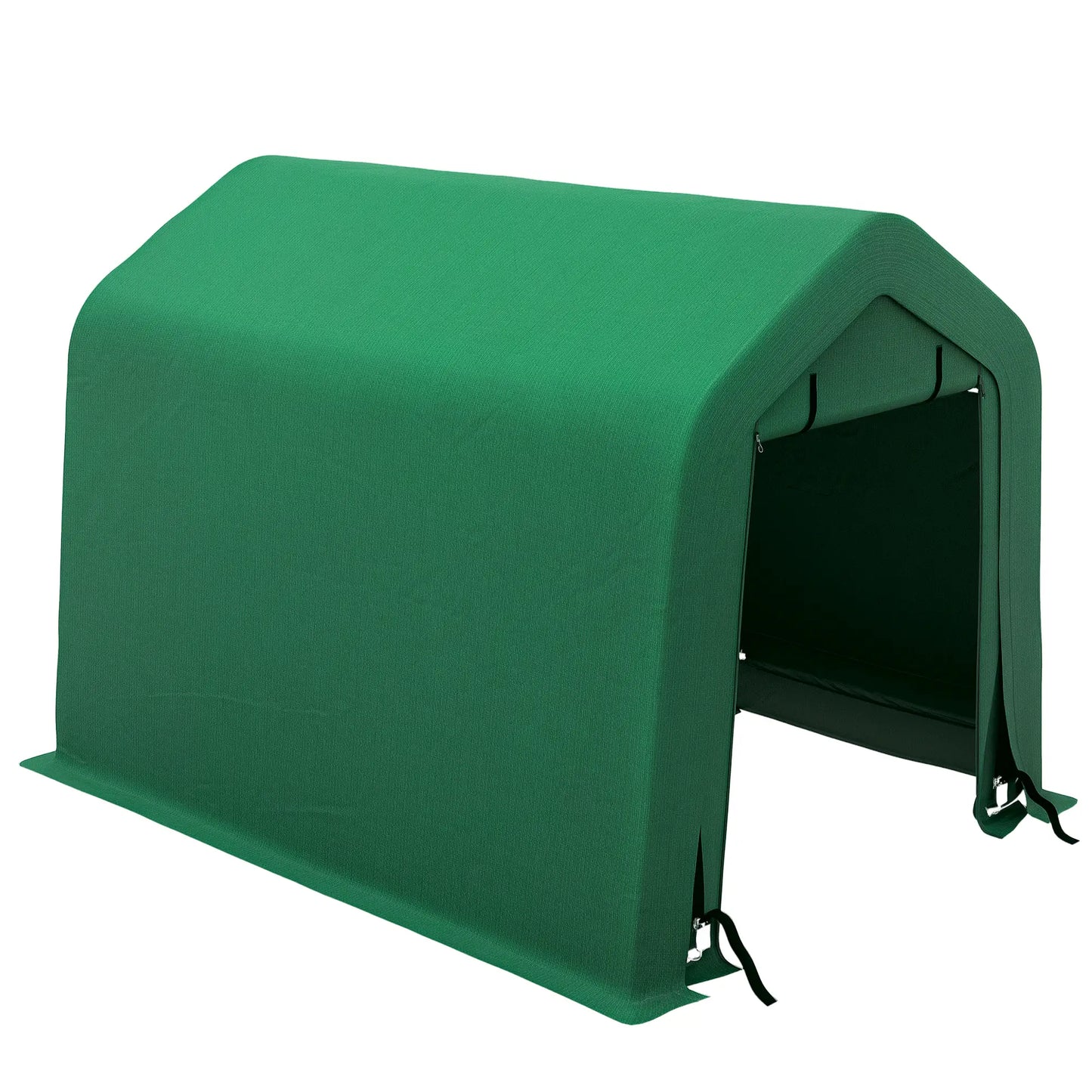 8' x 6' Carport, Sidewalls, Roll-up Door, Outdoor Storage, Green Car Shelters at Gallery Canada