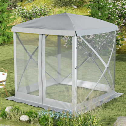 Pop-Up Tent, Foldable, Zippered Door, Ground Stakes, Fits 3-4, Light Grey Pop Up Canopies at Gallery Canada