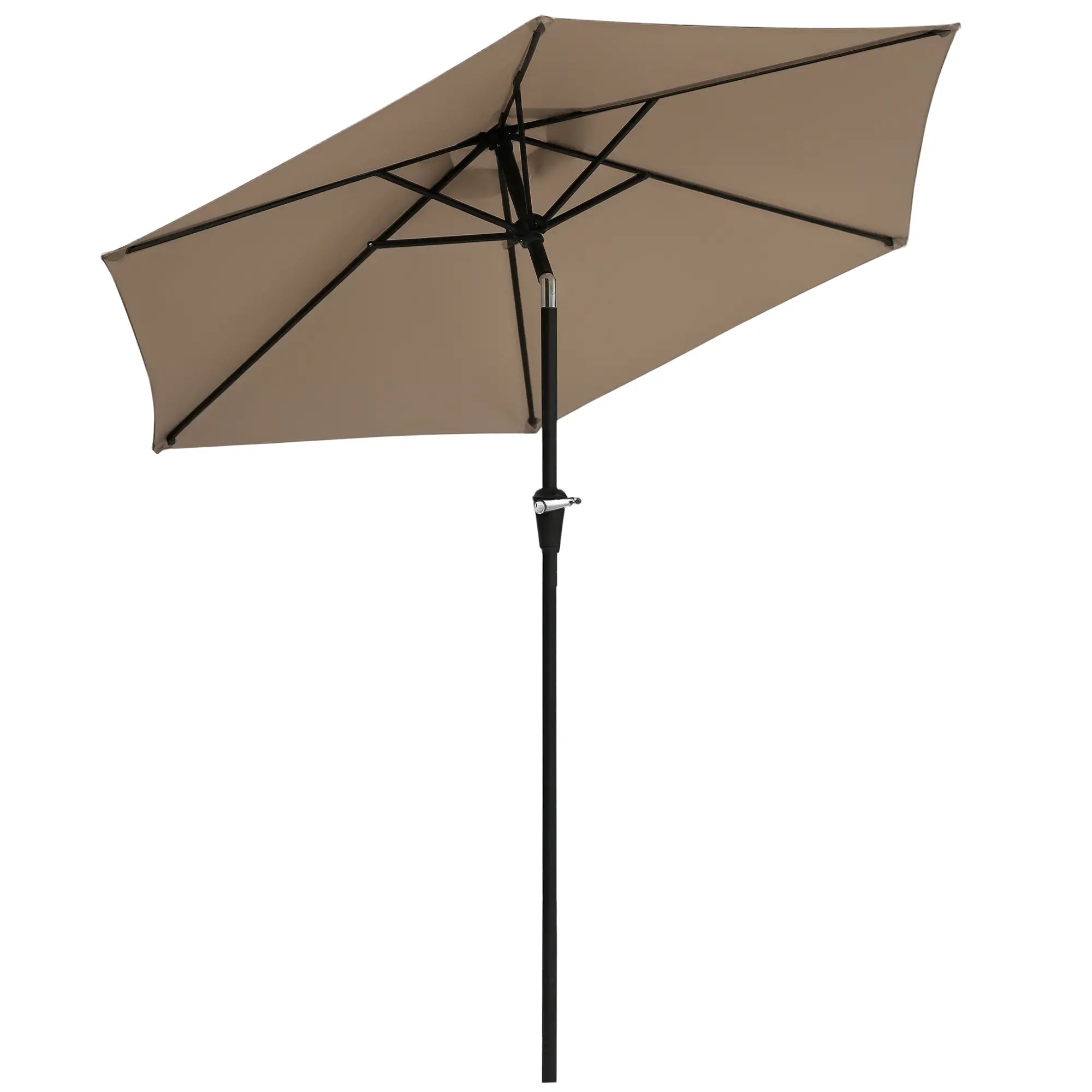 Outdoor Sun Umbrella, 6 Ribs, Khaki Patio Umbrellas at Gallery Canada