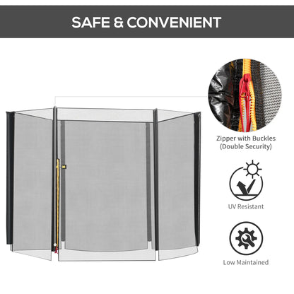 8FT Round Trampoline Enclosure Net, Outdoor Safety, Black Trampolines at Gallery Canada