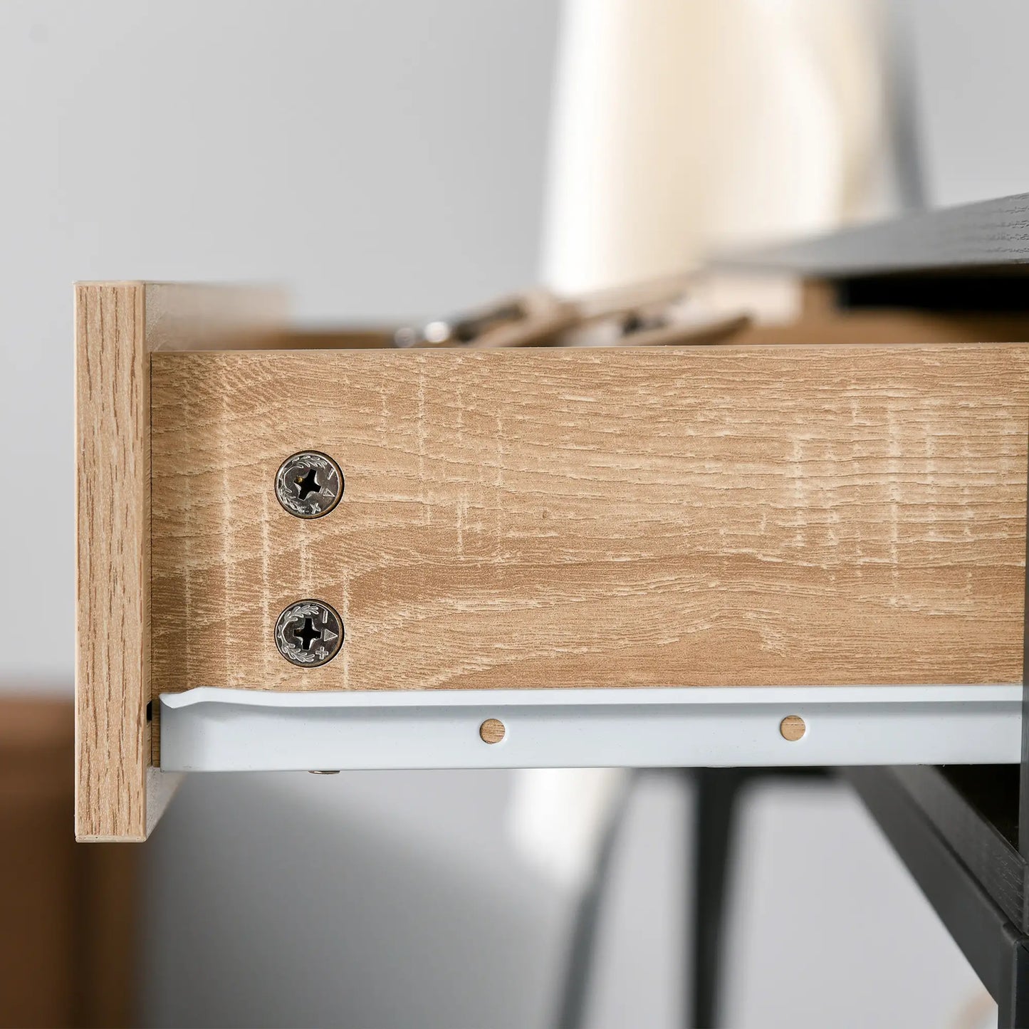 Console Table with 2 Drawers, Steel Frame, Black Console Tables at Gallery Canada