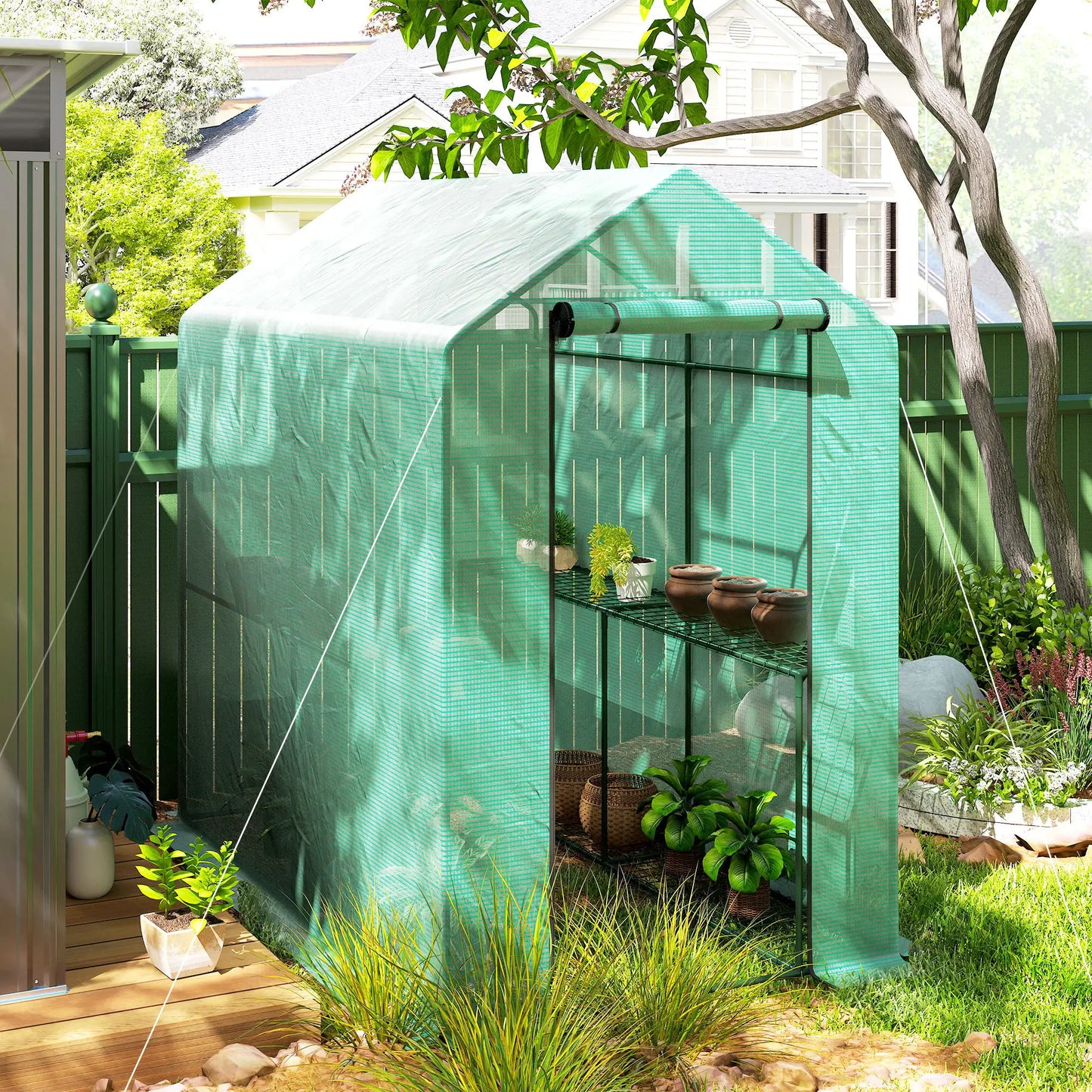 Walk-in Greenhouse, 73" x 47" x 75", Portable Plant House, Green Walk In Greenhouses at Gallery Canada